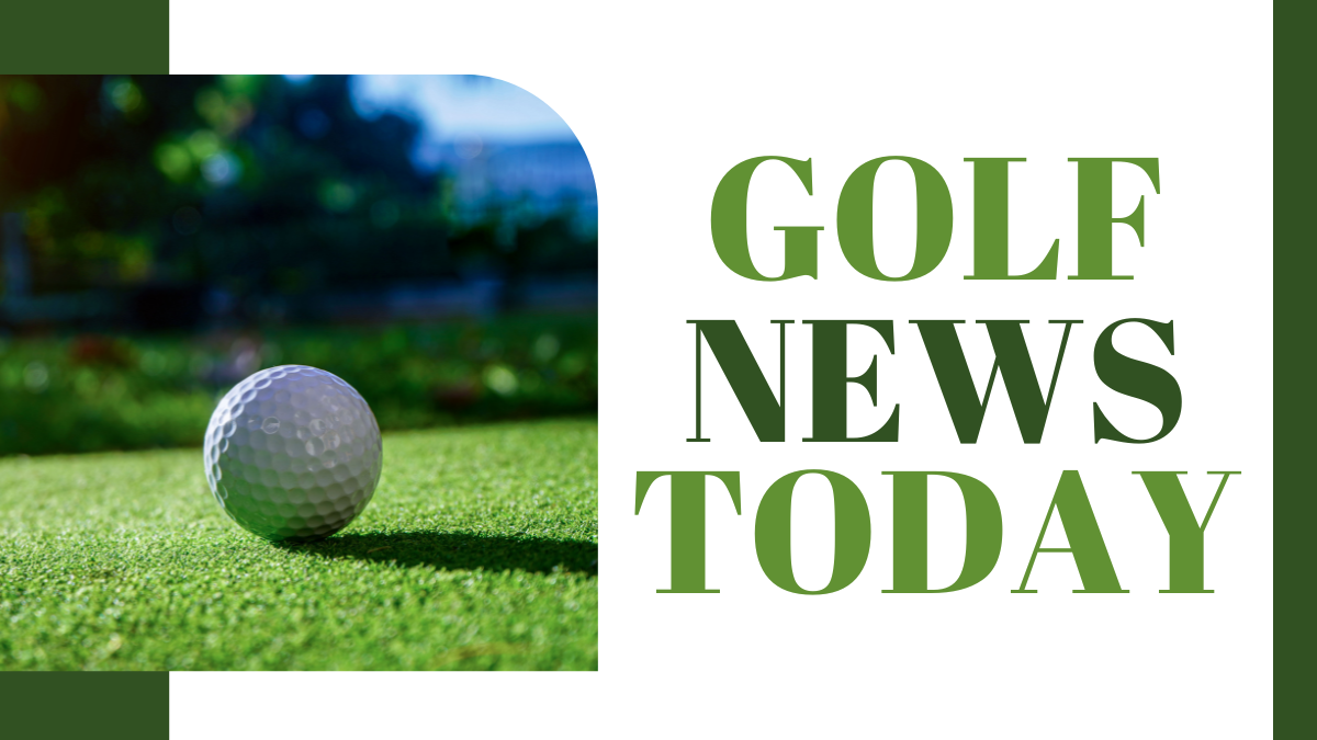 Golf news next to a golf ball 
