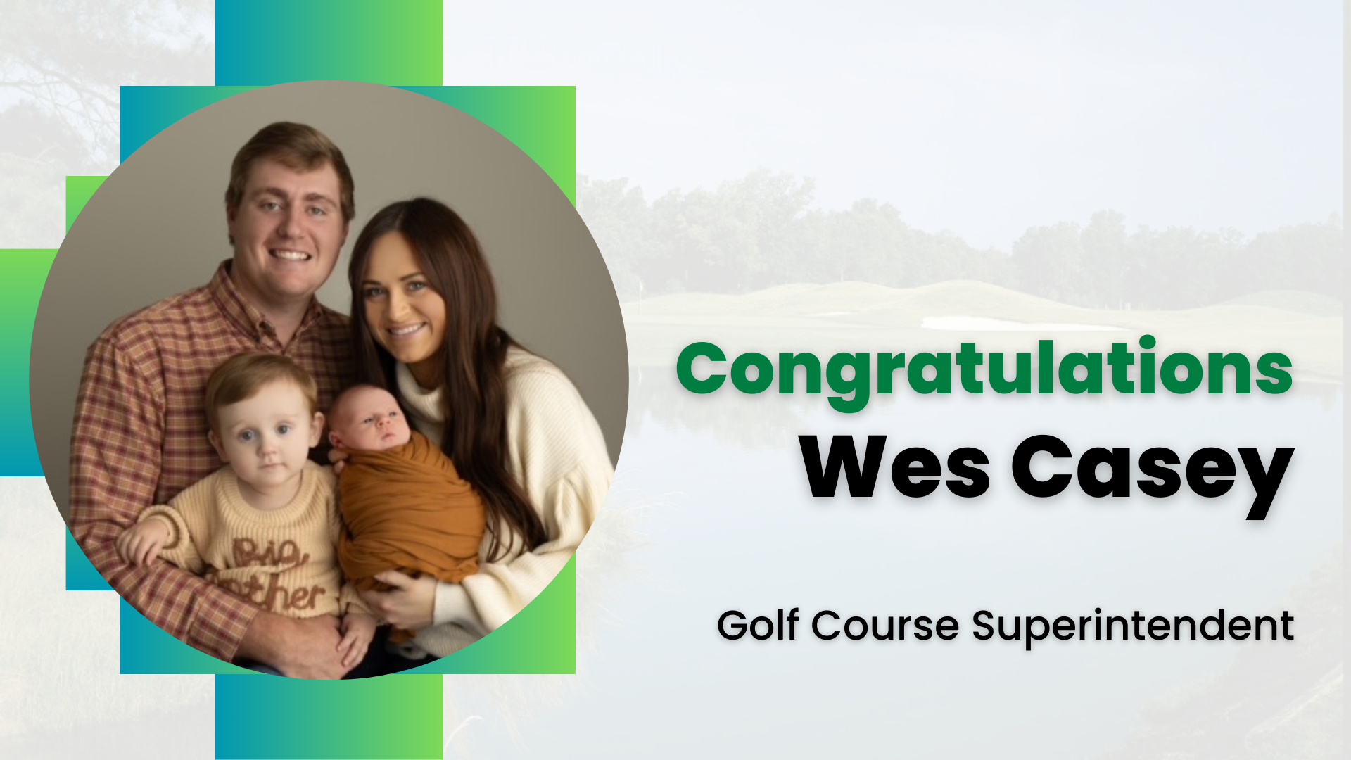 Congratulations, Wes Casey